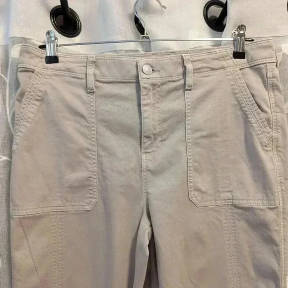 Chico's Twill Ankle Pants, Tan, Size 6 - Picture 2 of 5